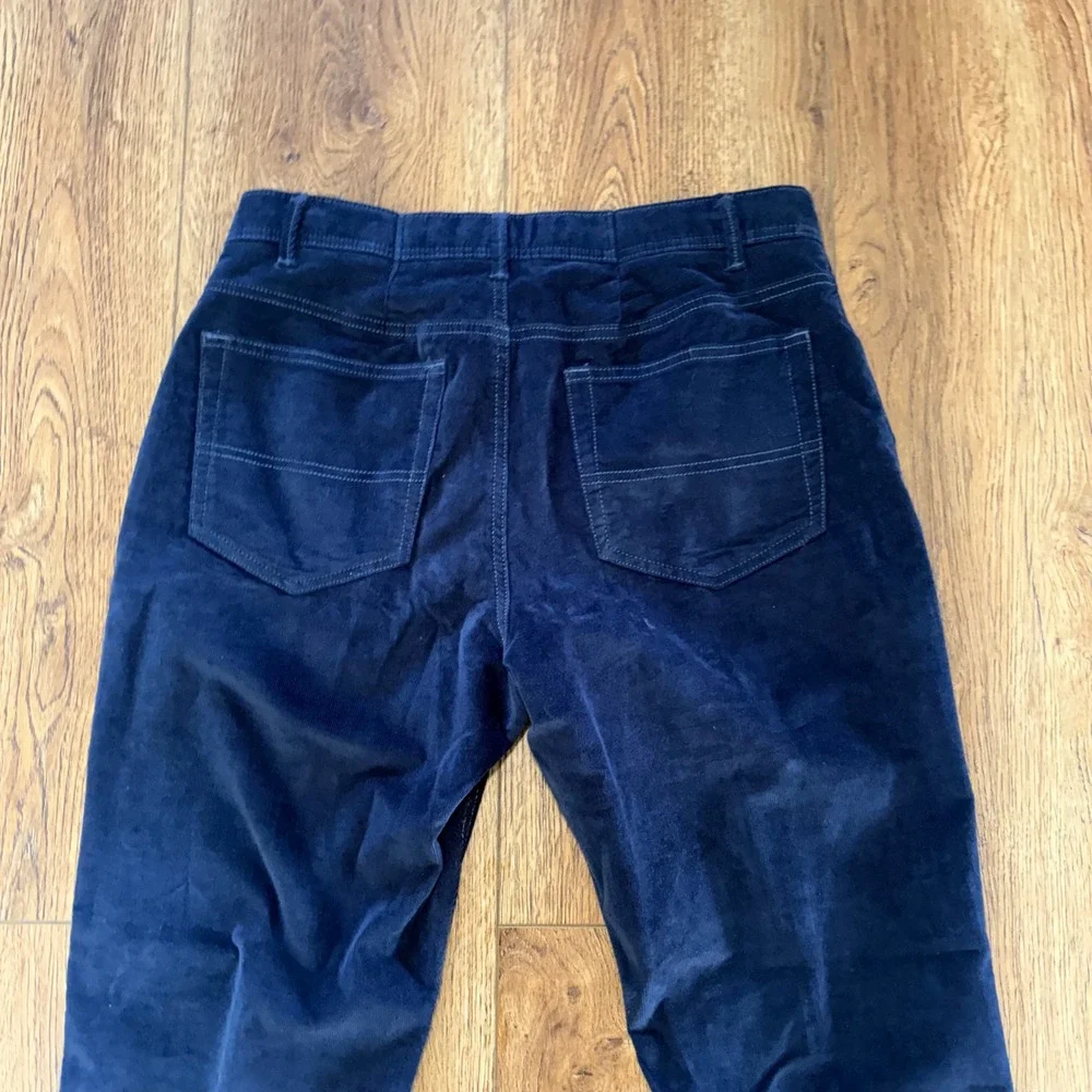 Joseph Abboud‎ Mens Navy Blue Corduroy Pants 34x30 Straight Leg Cotton Blend